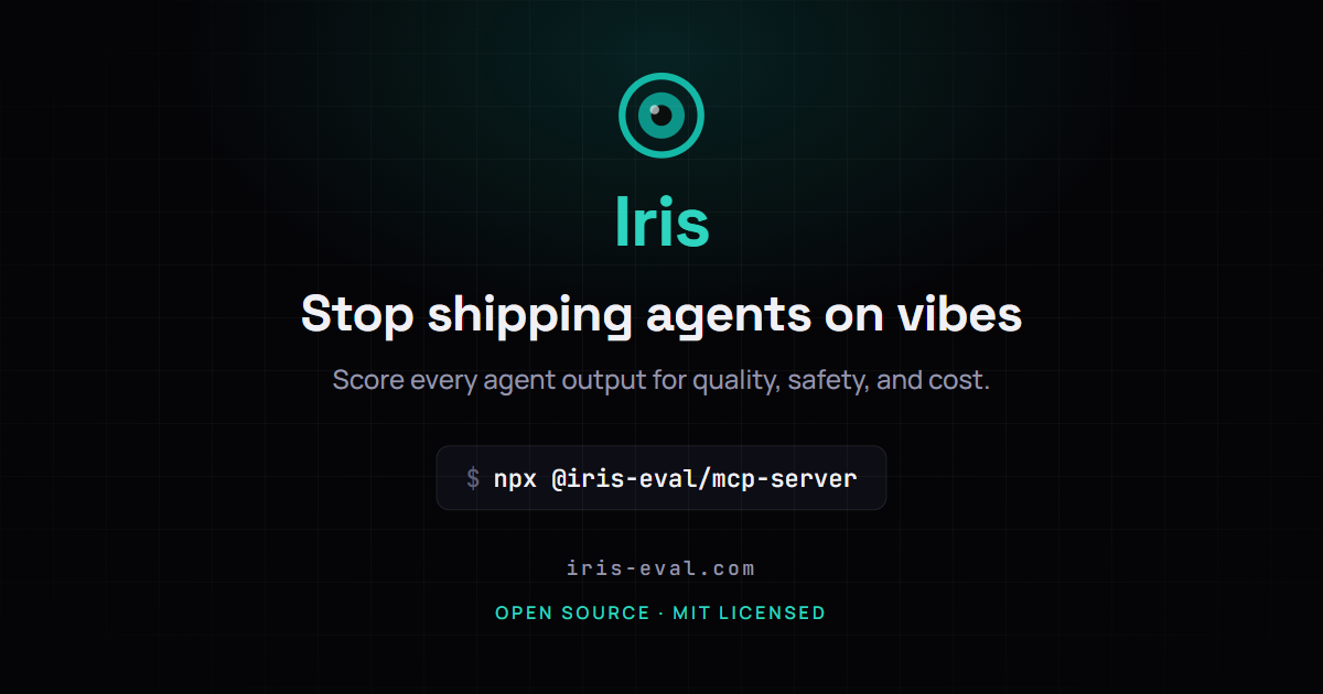 Iris — stop shipping agents on vibes Iris — stop shipping agents on vibes